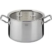 Küchenprofi Casserole avec couvercle en verre 20 cm, Poêle + casserole, Argent