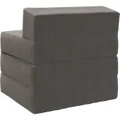 vidaXL Canapé-lit pliable Gris clair 200 x 70 x 10 cm