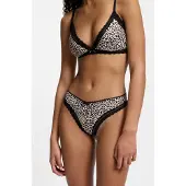 HUGO underwear String en microfibre stretch avec finitions en dentelle