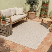 NATURL. Tapis d'extérieur - Costa Sable | 160x230 cm | Rectangulaire | Tissage plat