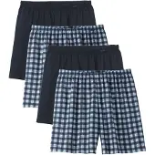 Calida Boxers bleu marine / bleu clair / noir / blanc cassé