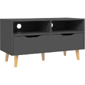 vidaXL Meuble TV gris 90 x 40 x 48,5 cm en aggloméré