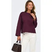ONLY T-shirt 'ONLFREJA' aubergine