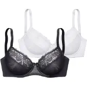 Petite fleur Soutien-gorge noir / blanc