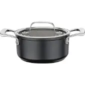 Küchenprofi Cocotte avec couvercle en verre 16 cm, Poêle + casserole, Noir