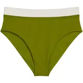 Marc O'Polo Bas de bikini ' Contrast Binding ' vert / blanc