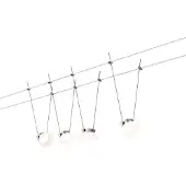 Paulmann Système de guirlande lumineuse IceLED Bluetooth de , 4x4W, chromé mat/blanc, 230V/12V DC, 30VA, métal