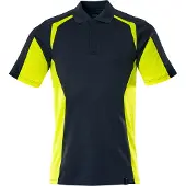 Mascot Polo bleu noir/jaune vif, taille 22083-771-01017