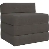 vidaXL Canapé-lit pliable Gris foncé 200 x 70 x 15 cm