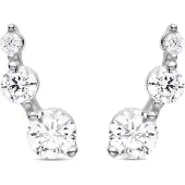 Luxenter Boucles d'oreilles 'Lyar' argent / transparent