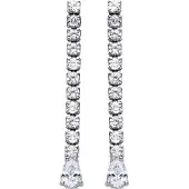 Luxenter Boucles d'oreilles 'Guoi' argent / transparent