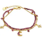 Luxenter Bracelet avec cristal rose et finition or 18 carats - Ethal