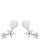 Luxenter Boucles d'oreilles 'Tinvia' blanc perle