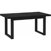 vidaXL Table à manger NOAIN 160 cm en pin massif noir, rectangulaire