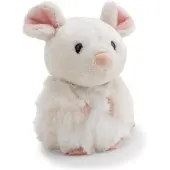 Nici Peluche Souris debout, 12 cm, blanche