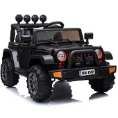 Wisam Véhicule électrique pour enfants Jeep BRD-7588 Noir