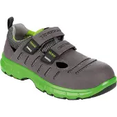 BIG Arbeitsschutz Sandale à scratch de sécurité RUNNEX S1P-ESD FlexStar Gris/Vert-42
