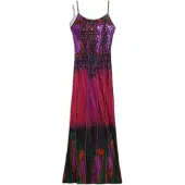 Desigual Robe violet / rouge / blanc