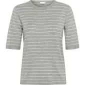 Kaffe Pull-over 'KA Mala' gris chiné / blanc