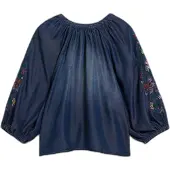 Desigual Chemisier bleu denim / rouge / blanc