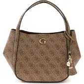 GUESS Sac à Main Coleen Petit Monogramme Latte Logo