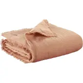 Vivaraise Plaid Uni En Coton Epice 135 X 200