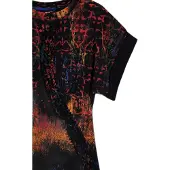 Desigual Robe bleu / orange / rouge / noir