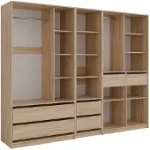 Vicco Armoire Elmo Sonoma 100x200cm Lot de 3, Model 61353