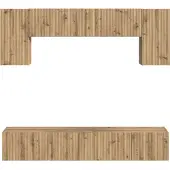 vidaXL Ensemble de meubles TV mural 4 pcs Gris Sonoma Bois composite