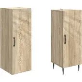 vidaXL , ensemble de 2 armoires, placage bois imitation chêne Sonoma