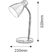 Rabalux Lampe de bureau Patric E14 bleue 4207