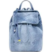 Desigual Sac a dos HALF LOGO DENIM LUENA femmes - Bleu - Unique