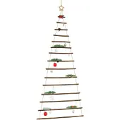 vidaXL Sapin de Noël suspendu avec étoile supérieure 100 x 210 cm Branche naturelle