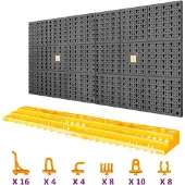 vidaXL Panneau à outils 500x1000 mm 50 crochets PP