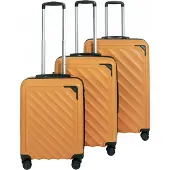 Cavalet Ensemble de 3 bagages, orange - cabine, moyen, grand