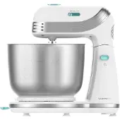 Cecotec Batteur pétrisseur CecoMixer Easy, Blanc. Puissance 250W, Mouvement planétaire, 6 vitesses, Bol en acier inox