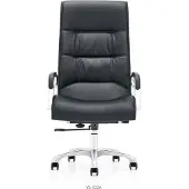 AEA Fauteuil en similicuir noir, style moderne et élégant
