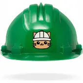 Tams Casque pour enfants - Vert chat à fermeture rotative