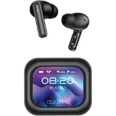 Audeeo Écouteurs intra-auriculaires TWS, ANC, ENC, boîtier avec écran tactile, noir