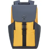 DELSEY PARIS Sac à dos 'Securflap' bleu-gris / jaune