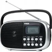 Noveen PR850 - Radio portable FM/MW/SW argent et noir, réveil, écran et antenne télescopique