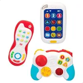 Playgo Set Controls & Telephone Clair 12 Months Enfants