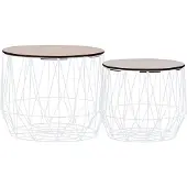 vidaXL Tables basses 2 pcs. Blanc