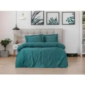 Bigbuy Parure de couette Turquoise 220 x 240 cm
