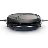 Tefal Raclette 1050 W, 8 poêlons antiadhésifs lisses/rainurés, couleur RE 3104