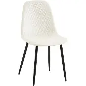 CLP Chaise Giverny velours - blanc crème