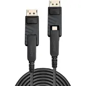 Lindy 100m Fibre Optic Hybrid Mini DisplayPort 1.4 Cable with Detachable DP Connectors