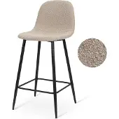 Zesso Milton & Oldbrook Bouclé Tabouret de bar bas Milan Taupe