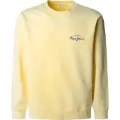 Pepe Jeans pour homme. PM582918 Sweatshirt Terrel jaune (L), Casuel, Coton, Manche longue