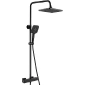 OEM Barre de douche,thermostatique, fonctions anti-brûlure, noir, longueur 84-121 cm